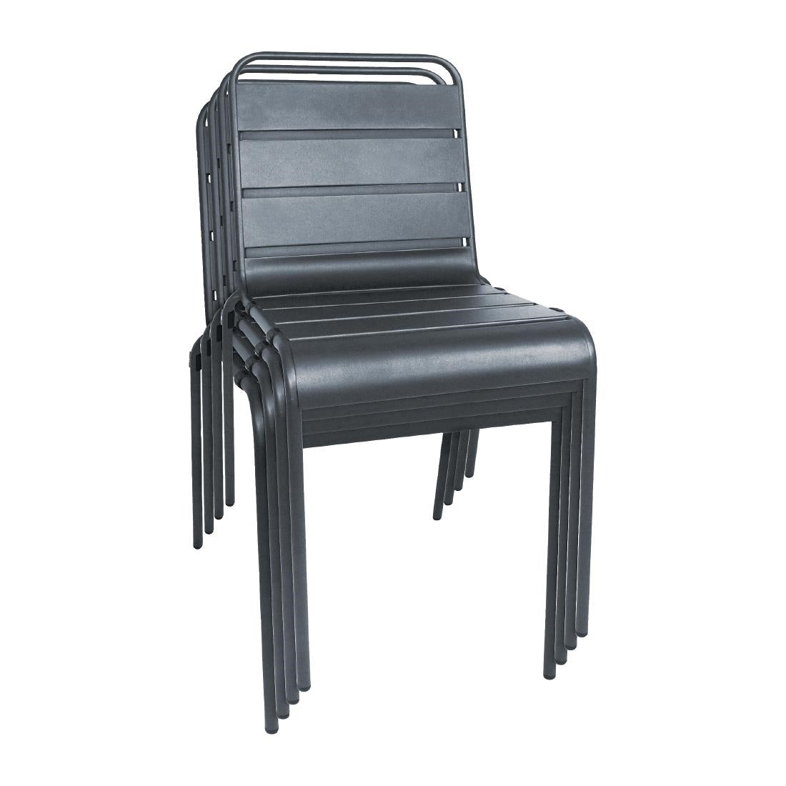 CS727 Bolero stalen stoelen grijs (4 stuks)