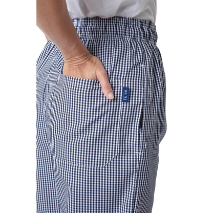 B311-XS Whites Vegas koksbroek blauw-wit geruit XS