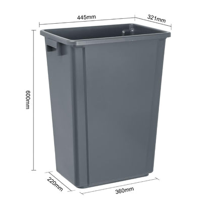 DX965 Jantex Smalle Afvalbak Grijs 60Ltr
