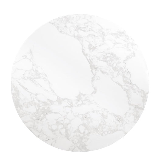 DC300 Rond Bolero tafelblad met wit marmereffect 600 mm
