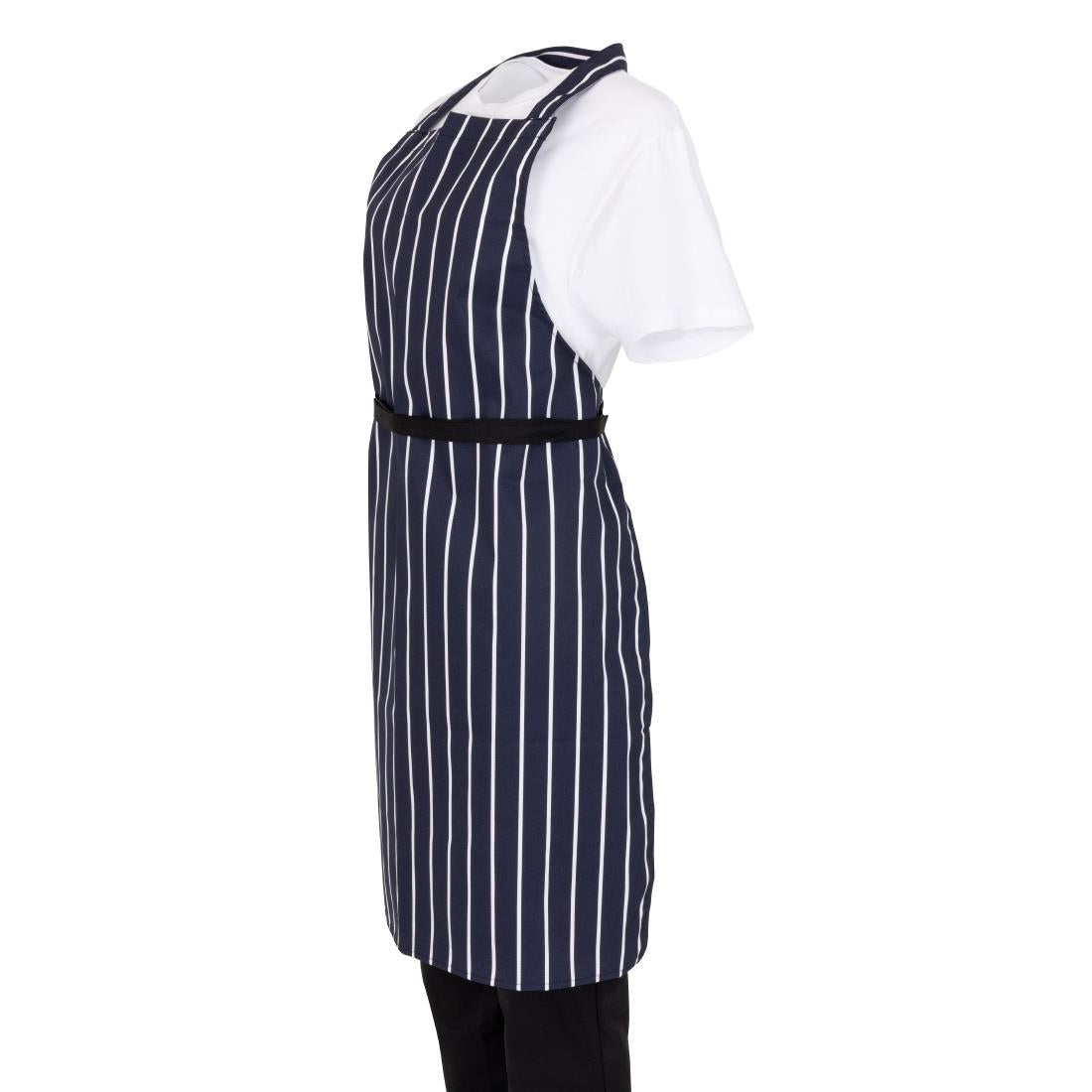 SA820 Whites Butchers gestreepte koksbuis blauw/wit (5 stuks)