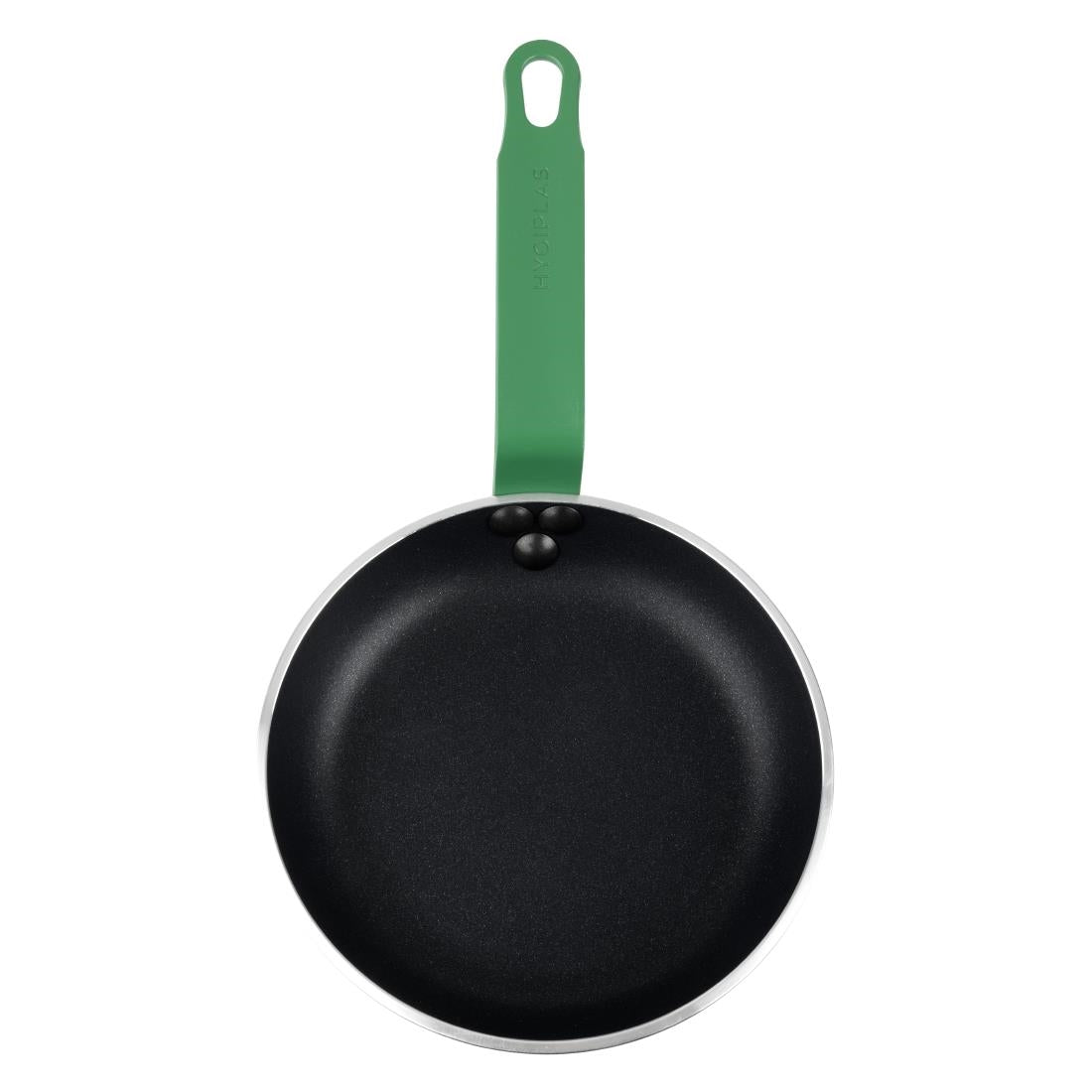 FB470 Hygiplas Teflon Platinum Plus anti-aanbak koekenpan 200mm groen handvat