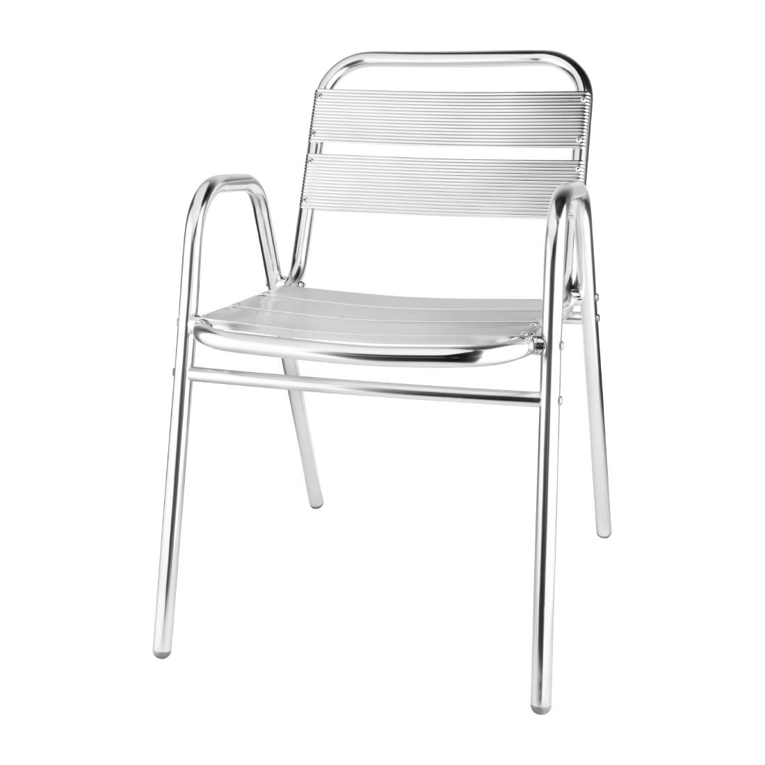 U501 Bolero stapelbare aluminium stoelen (4 stuks)