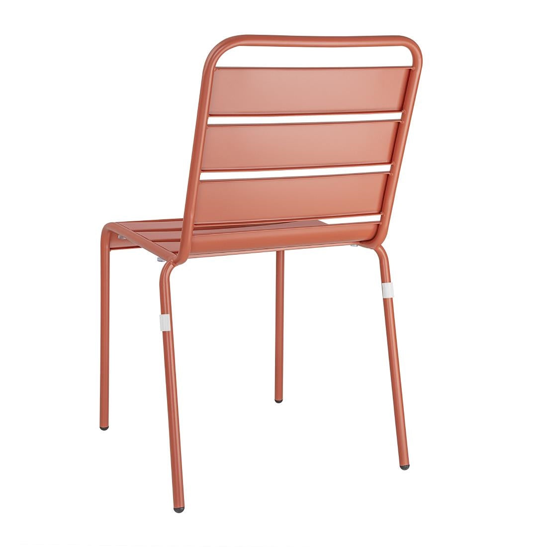 CK063 Bolero terracotta gelateerde stalen zijstoelen (4 stuks)