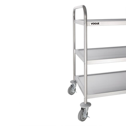 F995 Vogue RVS serveerwagen 3 plateaus L - 93(h) x 86(b)