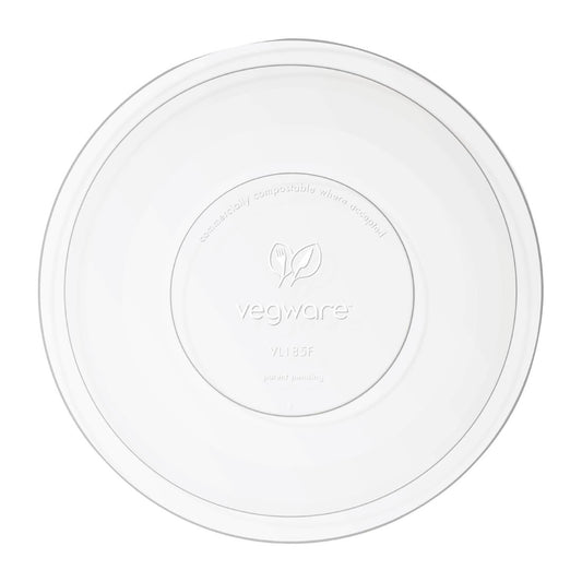 FS182 Vegware 185-serie composteerbare platte deksels (300 stuks)