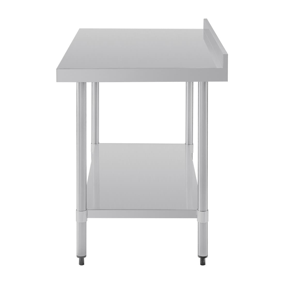 GJ507 Vogue RVS werktafel met achteropstand 90x120x70cm