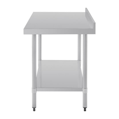 GJ507 Vogue RVS werktafel met achteropstand 90x120x70cm