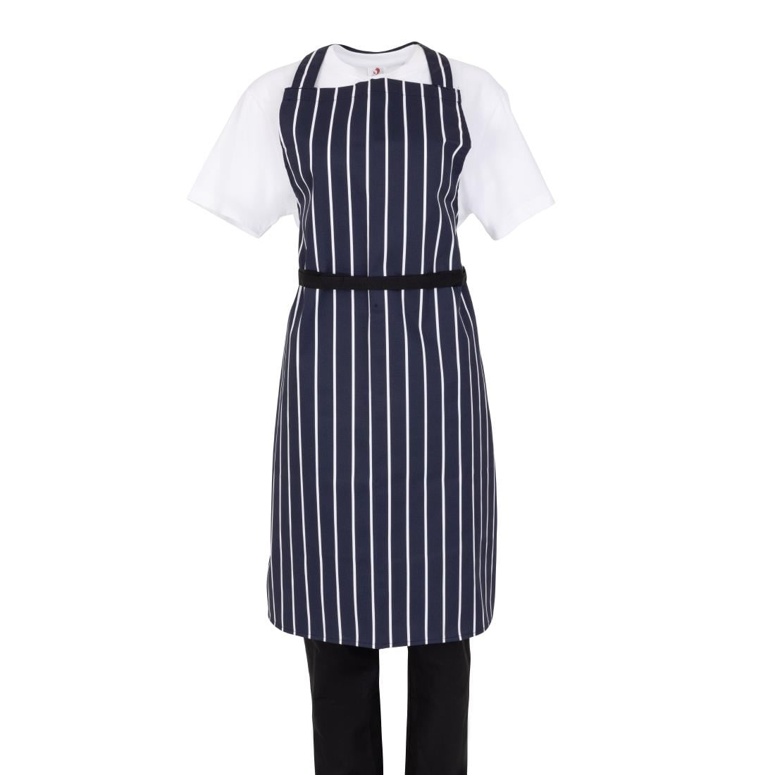A530 Whites halterschort blauw-wit gestreept