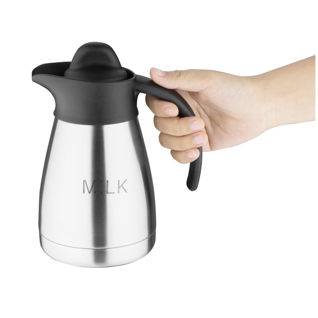 CL371 Olympia thermoskan met schroefdop en opschrift MILK 500ml