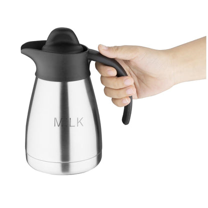 CL371 Olympia thermoskan met schroefdop en opschrift MILK 500ml