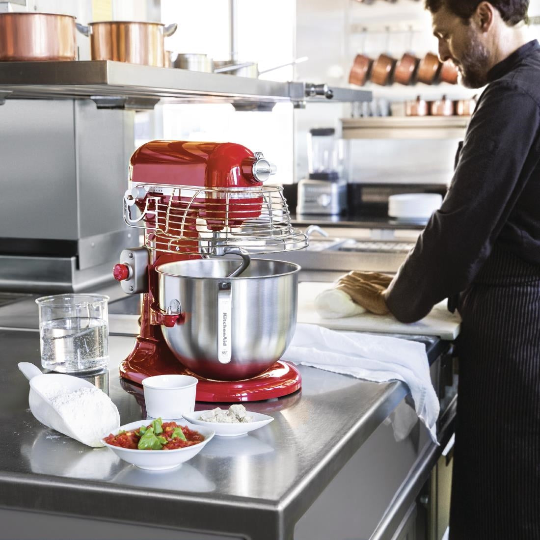 CB576 KitchenAid professionele mixer rood 6,9Ltr 5KSM7990XEER
