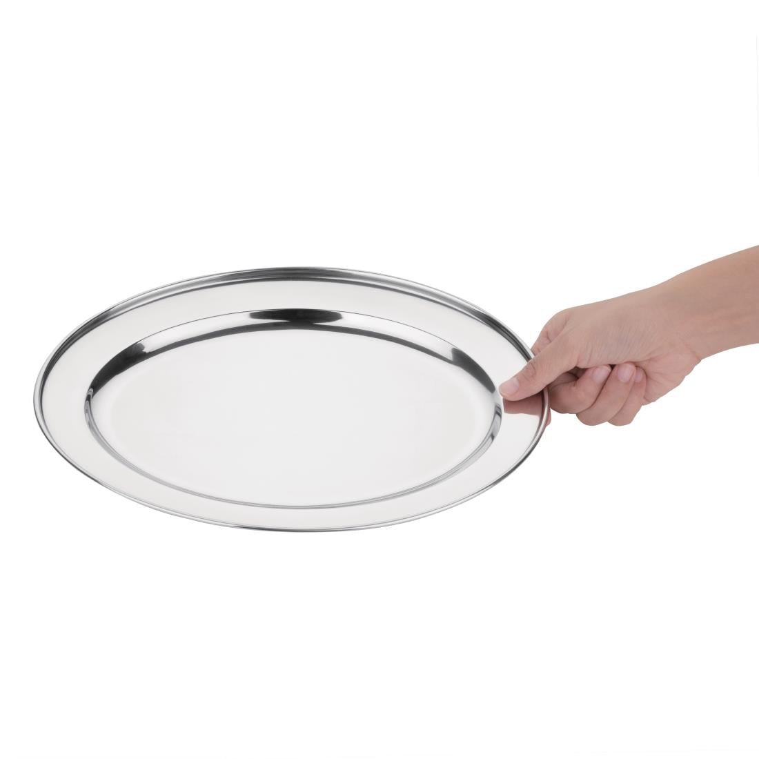 K364 Olympia ovale RVS serveerschaal 35cm