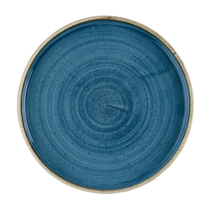 HR387 Churchill Stonecast Java Blue Bord Met Opstaande Rand 21cm (6 stuks)