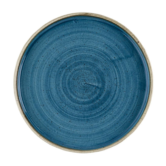 HR387 Churchill Stonecast Java Blue Bord Met Opstaande Rand 21cm (6 stuks)