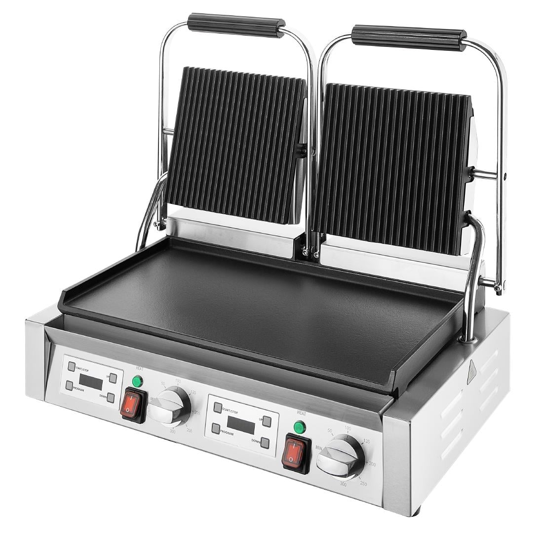 CU612 Buffalo Dubbele Contactgrill Geribbeld/Glad