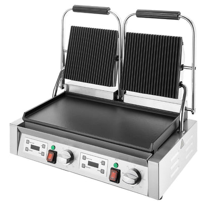 CU612 Buffalo Dubbele Contactgrill Geribbeld/Glad