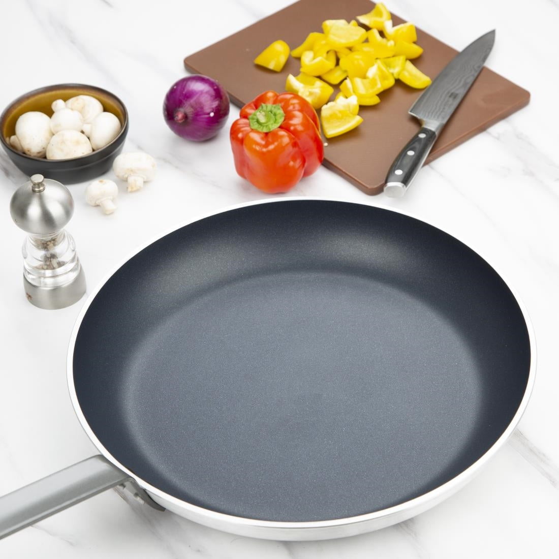 HT976 Vogue Aluminium Antiaanbaklaag Teflon Koekenpan 40cm