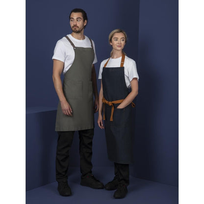 BB684 Soutside katoenen halterschort khaki