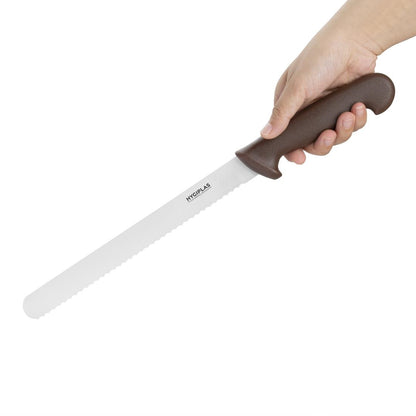 FX122 Hygiplas Snijmes Getand Bruin 24.8cm