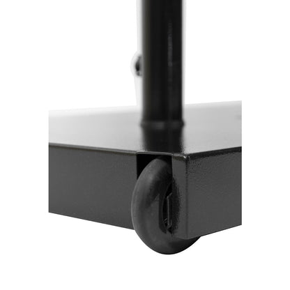 CX074 Securit Teak zwart gecoat LED's informatie 8xA4 display met mast en voet
