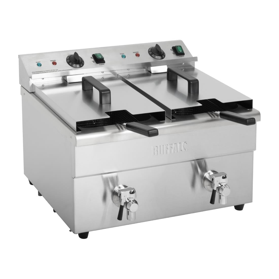 CT012 Buffalo dubbele inductie friteuse 2x 3000W