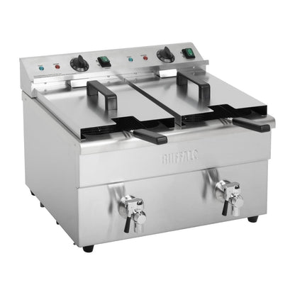 CT012 Buffalo dubbele inductie friteuse 2x 3000W