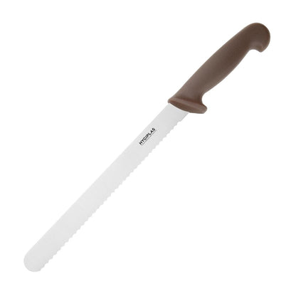 FX122 Hygiplas Snijmes Getand Bruin 24.8cm