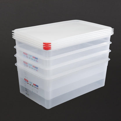 DL984 Araven GN 1/1 voedseldoos met deksel 28Ltr (4 stuks)