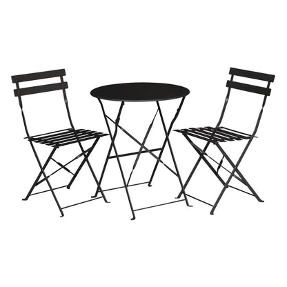 GH558 Bolero ronde stalen opklapbare tafel zwart 59,5cm