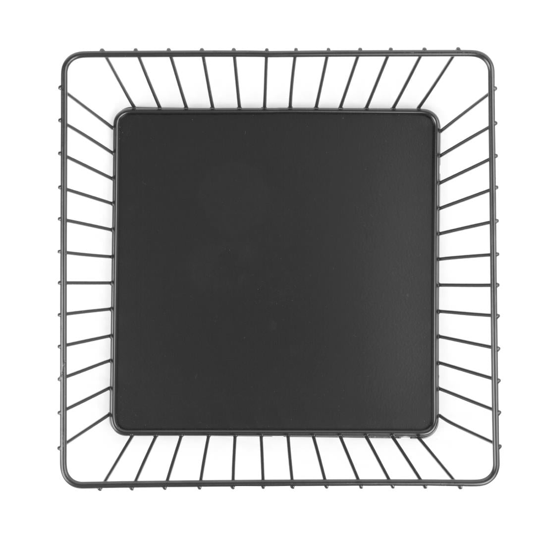 DP674 Olympia Wire Voedseldisplay Dienblad Vierkant Zwart - 230x230x100mm