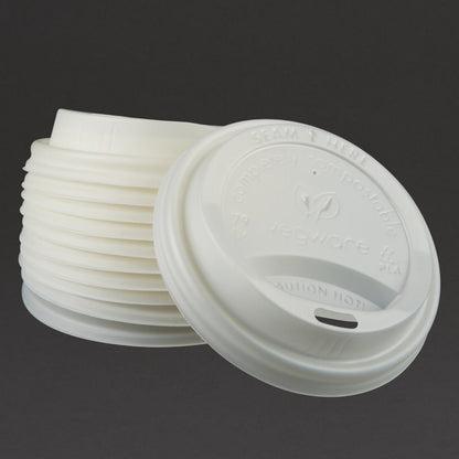 GH024 Vegware 79-serie deksels voor dubbelwandige bekers 230ml (500 stuks)