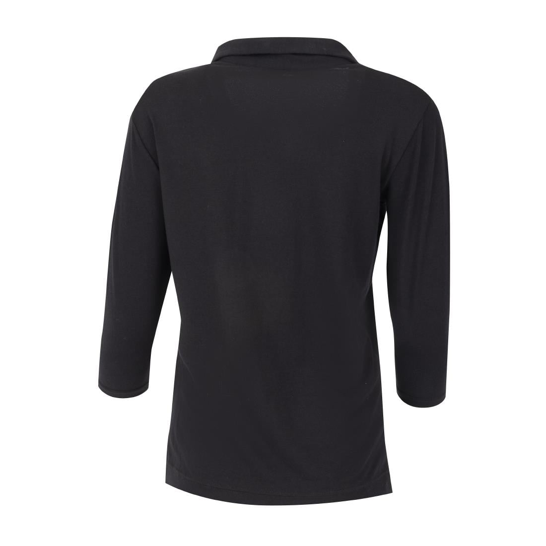 B038-XL Uniform Works dames T-shirt met V-hals zwart XL