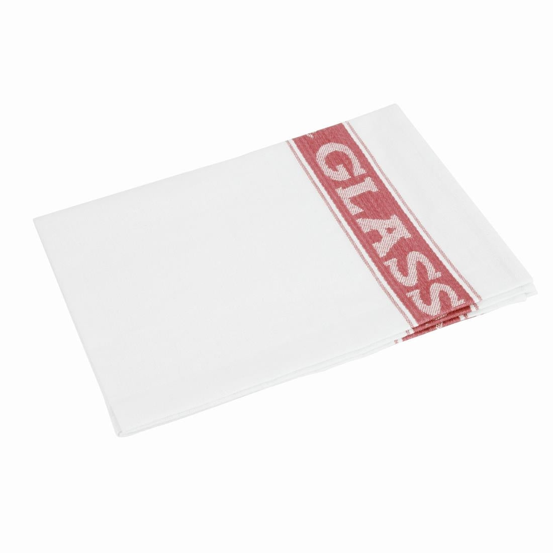 E910 Vogue halflinnen glazendoek/poleerdoek rood 76 x 51cm
