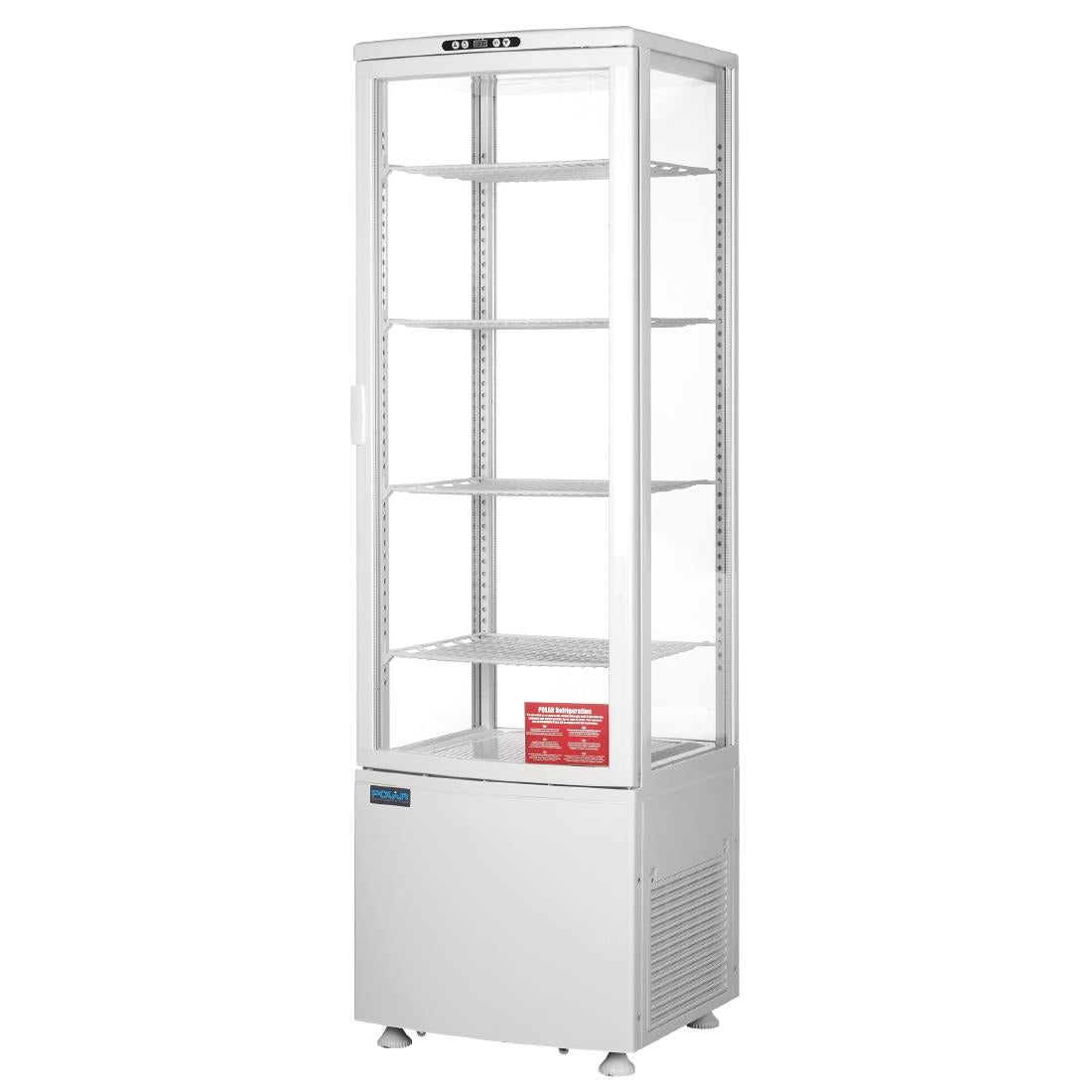 CX575 Polar C-Serie Energiezuinige Koelkast Met Gebogen Deur Wit 235Ltr