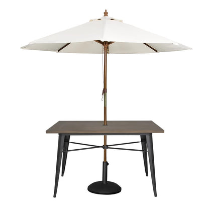 FT955 Bolero aluminium outdoor tafel 120x76x76cm donker houtdessin