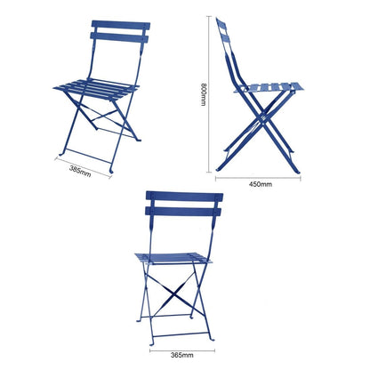 FU541 Bolero Perth Pavement Style Klapstoelen Donker Marineblauw (2 stuks)