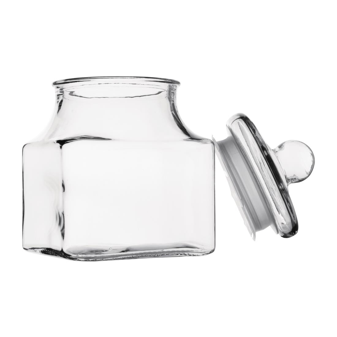 FD960 Olympia glazen voorraadpot vierkant 2,4L