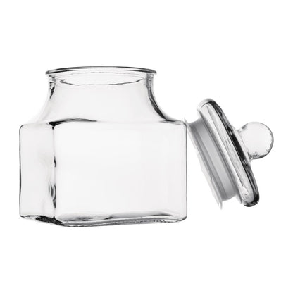 FD960 Olympia glazen voorraadpot vierkant 2,4L
