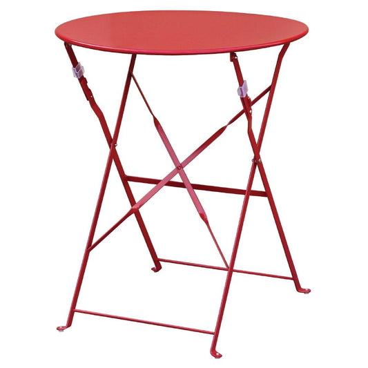 GH560 Bolero ronde stalen opklapbare tafel rood 59,5cm