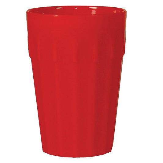 CE273 Olympia Kristallon polycarbonaat bekers 14,2cl rood (12 stuks)