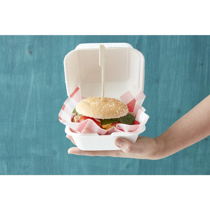 DW247 Fiesta Compostable bagasse hamburgerbakjes 153mm (500 stuks)