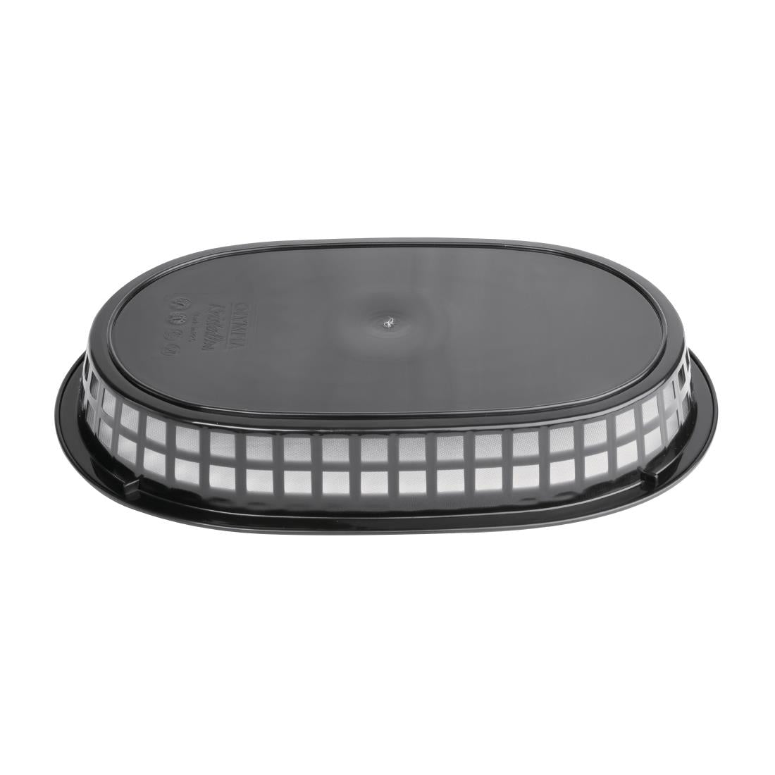 GH969 Olympia ovaal polypropyleen tafelmandje zwart (6 stuks)