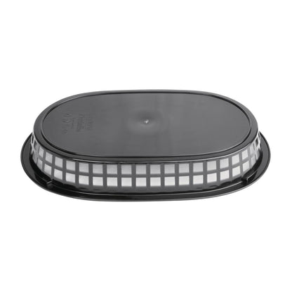 GH969 Olympia ovaal polypropyleen tafelmandje zwart (6 stuks)