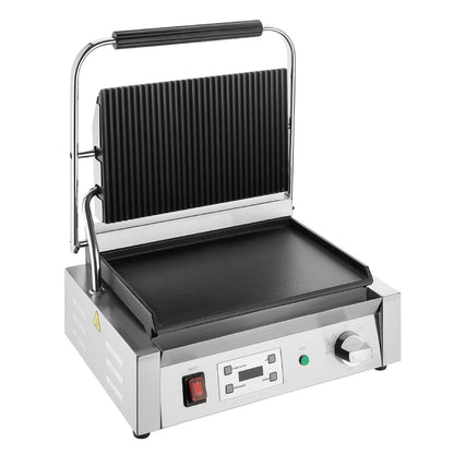 CU609 Buffalo Extra Large Contact Grill Geribbeld & Vlakke Plaat