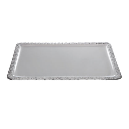 P006 APS RVS serveerschaal met versierde rand 50x36cm
