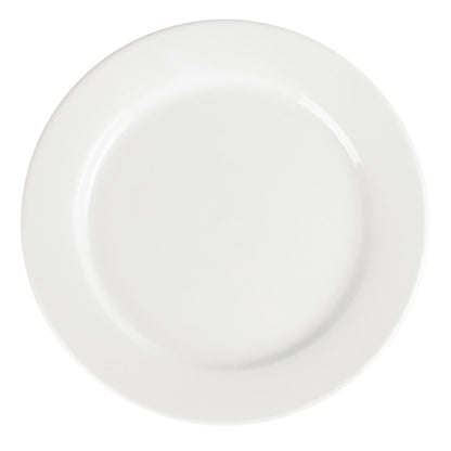 CB482 Olympia Whiteware Witte Borden Met Brede Rand 28cm (6 Stuks)