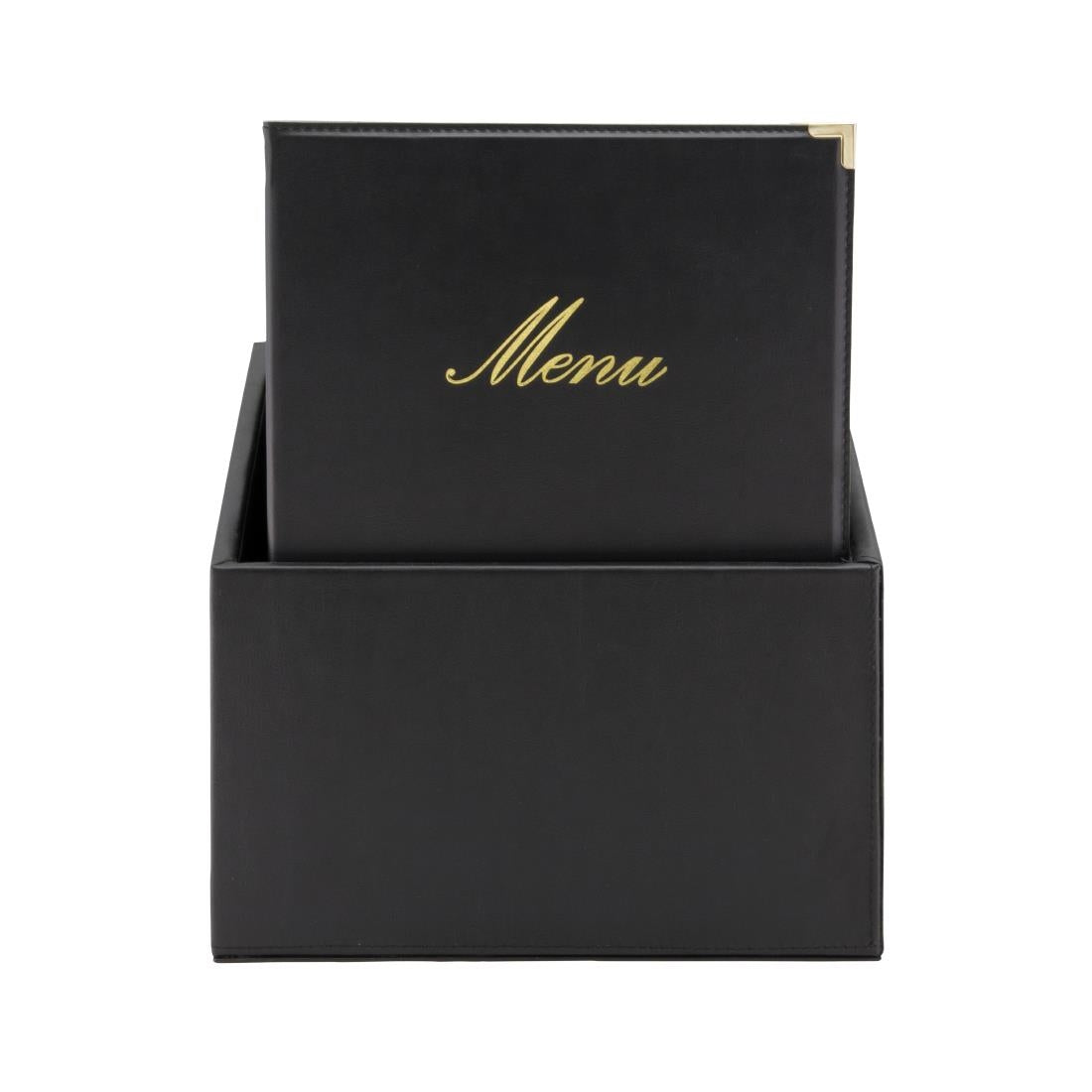 CU929 Securit Classic lederstijl 20 sets 4x A4 menukaarten in 1 doos (1 dubbele inleg inbegrepen)