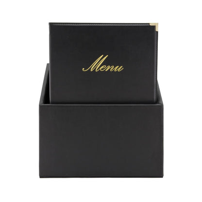 CU929 Securit Classic lederstijl 20 sets 4x A4 menukaarten in 1 doos (1 dubbele inleg inbegrepen)