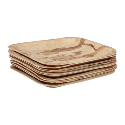 HT872 Fiesta Composteerbare Palmblad Borden Vierkant 200mm (100 stuks)